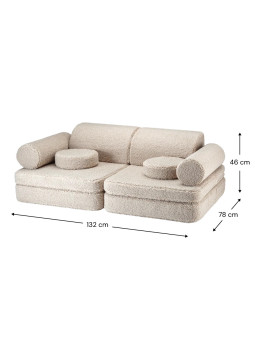Kids Settee in teddy fabric - Wigiwama