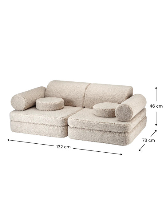 Kids Settee in teddy fabric - Wigiwama