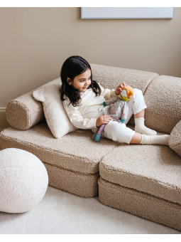 Kids Settee in teddy fabric - Wigiwama