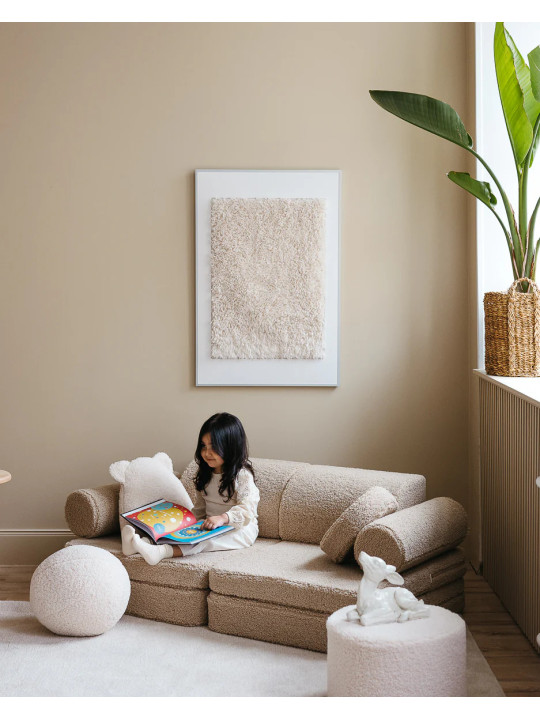 Kids Settee in teddy fabric - Wigiwama