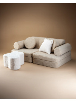 Kids Settee in teddy fabric - Wigiwama