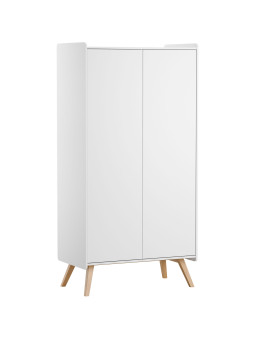 2-Door Children Vintage White Wardrobe - VOX