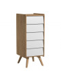 Tall Chest of Drawers Vintage natural / white - VOX