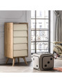 Tall Chest of Drawers Vintage natural / yellow - VOX
