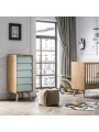 Tall Chest of Drawers Vintage natural / green - VOX