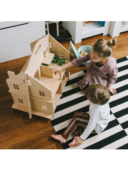 Casa delle Bambole in Legno Safe Plywood Dollhouse!