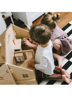 Casa delle Bambole in Legno Safe Plywood Dollhouse!