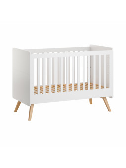 Culla per Bambini Neonati 60x120 serie Vintage in legno bianco - VOX
