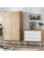 3 Piece Nursery Set with Cot 60x120 Vintage natural / white - VOX