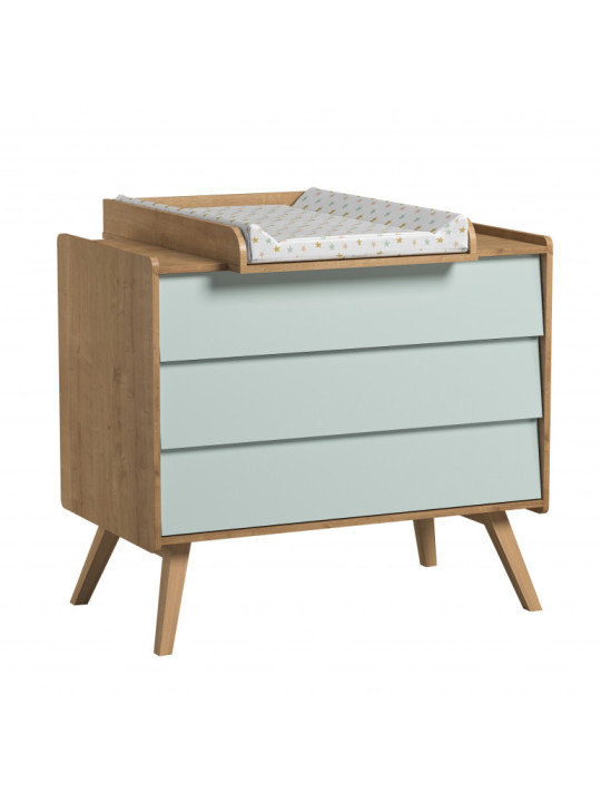 3 Piece Nursery Set with Cot 60x120 Vintage natural / green - VOX
