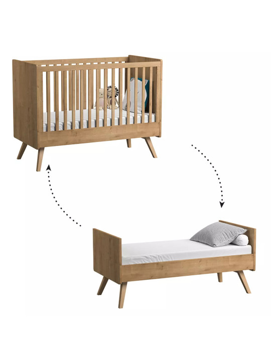 3 Piece Nursery Set with Cot 70x140 Vintage natural - VOX