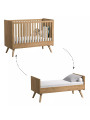Cameretta completa 3 Pezzi con Culla 70x140 serie Vintage naturale - VOX