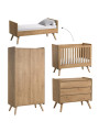 3 Piece Nursery Set with Cot 70x140 Vintage natural - VOX