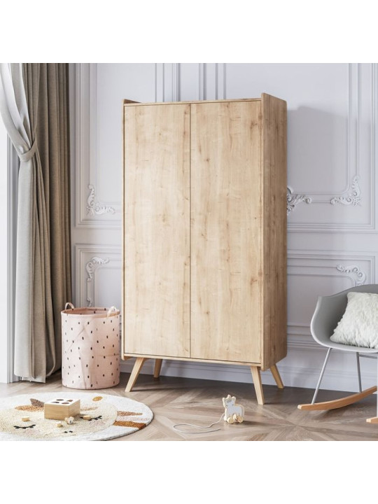 Cameretta completa 3 Pezzi con Culla 70x140 serie Vintage naturale - VOX