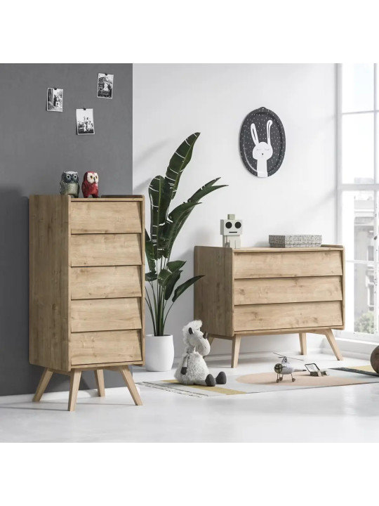 Set 2 Cassettiere naturale serie Vintage - VOX