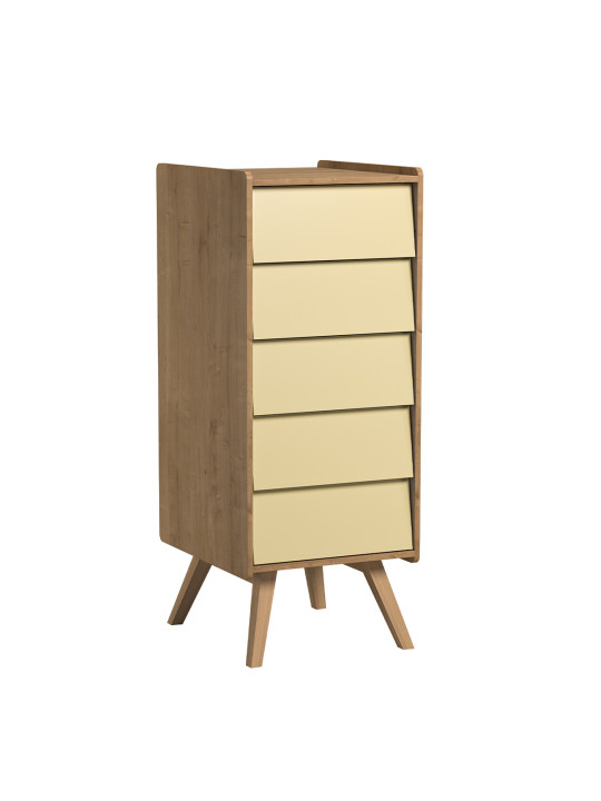 Vintage 2 Chest of Drawers natural / yellow Set - VOX