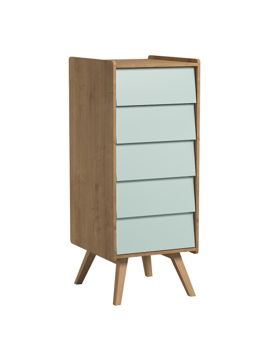 Set 2 Cassettiere naturale / verde serie Vintage - VOX