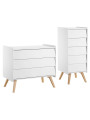 Set 2 Cassettiere bianche serie Vintage - VOX