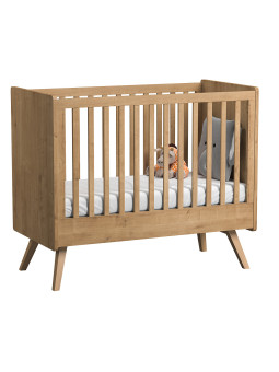 Set Culla 60x120 e Cassettiera alta naturale serie Vintage - VOX