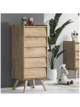Vintage Cot 60x120 and Tall Chest of Drawers Set - VOX