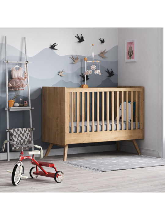 Vintage Cot 60x120 and Tall Chest of Drawers Set - VOX