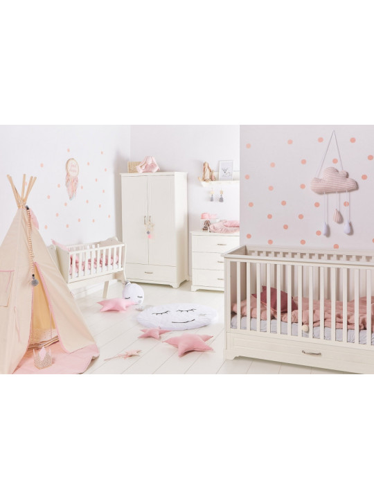 Cassettiera per Camerette con Fasciatoio Melody bianca - Novelies