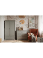 Children's Newborn Chest of Drawers with Changing Table Melody grey - Novelies