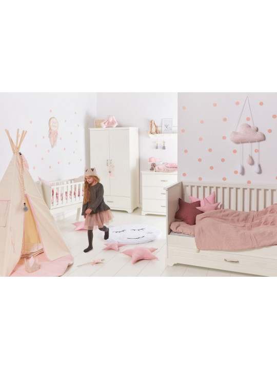 Cassettiera per Camerette con Fasciatoio Melody bianca - Novelies