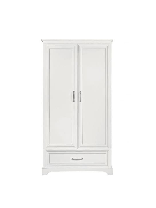 Children Newborn 2-Door Wardrobe Melody white - Novelies