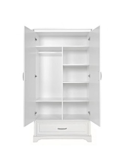 Children Newborn 2-Door Wardrobe Melody white - Novelies