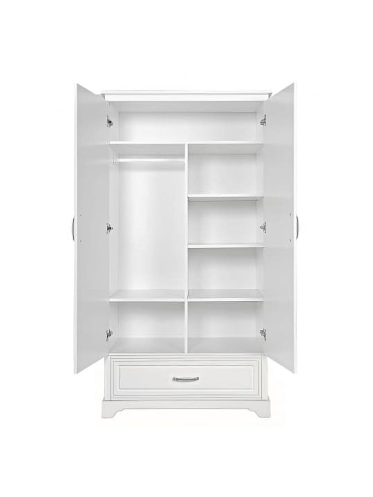 Children Newborn 2-Door Wardrobe Melody white - Novelies