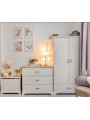 Children Newborn 2-Door Wardrobe Melody white - Novelies