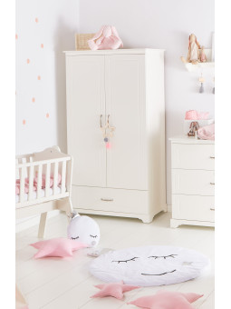 Children Newborn 2-Door Wardrobe Melody white - Novelies