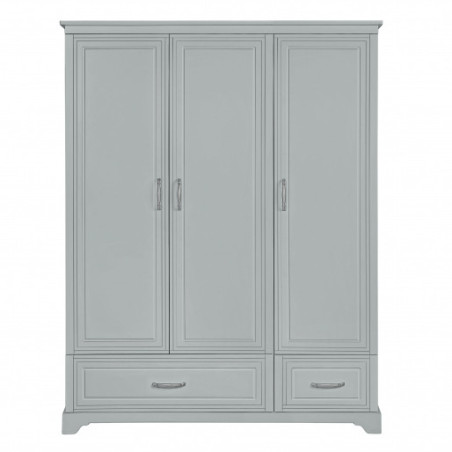 Children's 3-Door Wardrobe Melody grey - Novelies