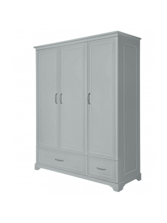 Children's 3-Door Wardrobe Melody grey - Novelies