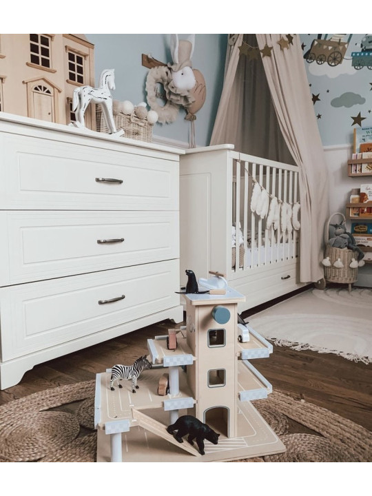 Children's Chest of Drawers Melody white with Changing Table - Novelies
