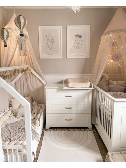 Children's Chest of Drawers Melody white with Changing Table - Novelies