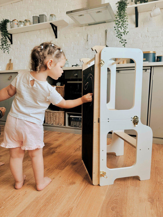 Children's Creative Tower 4in1 with Slide and Blackboard