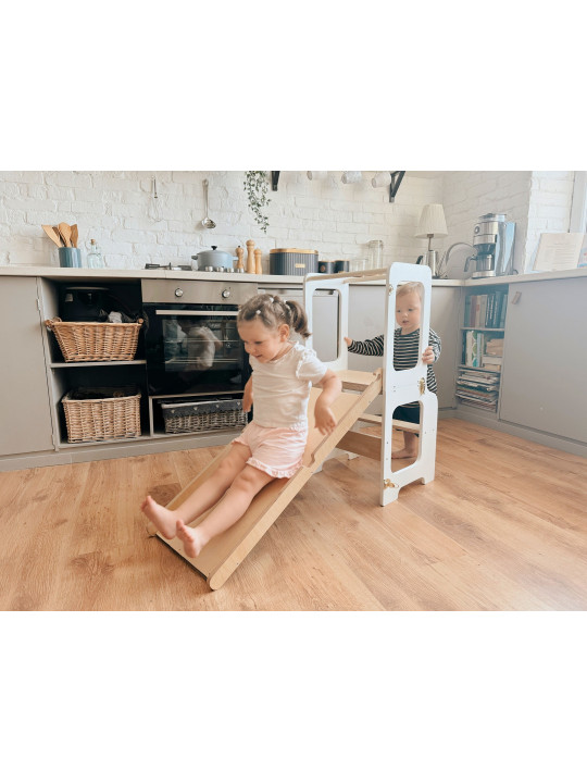 Children's Creative Tower 4in1 with Slide and Blackboard