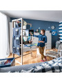 Contenitore aperto per bambini e ragazzi in legno naturale o blu o pistacchio - collezione Stige di VOX