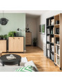 Narrow Single Bookcase for Children and Teenagers in natural or grey or black or white wood Simple collection by VOX