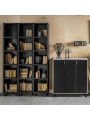 Narrow Single Bookcase for Children and Teenagers in natural or grey or black or white wood Simple collection by VOX