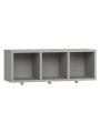 Scaffale Mensole con Ganci Appendiabiti per la Cameretta dei Bambini in Legno Grigio Collezione Simple By VOX