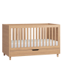 Next to me 70x140 Cot Bed with drawer Simple Oak frame - VOX