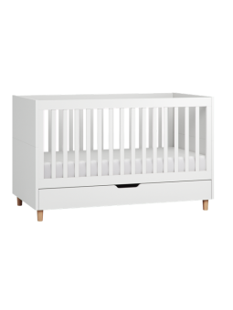 Next to me 70x140 Cot Bed with drawer Simple White - VOX