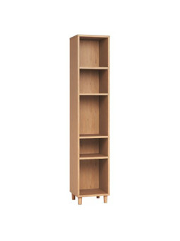 Narrow Single Bookcase for Children and Teenagers in natural or grey or black or white wood Simple collection by VOX
