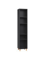 Narrow Single Bookcase for Children and Teenagers in natural or grey or black or white wood Simple collection by VOX