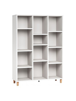 Low Bookcase for Children and Teenagers in natural or grey or black or white wood Simple collection by VOX