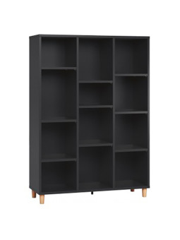 Libreria bassa Low per bambini e ragazzi in legno rovere o nera o bianca o grigia - collezione Simple di VOX