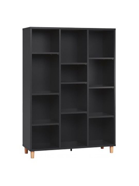 Low Bookcase for Children and Teenagers in natural or grey or black or white wood Simple collection by VOX